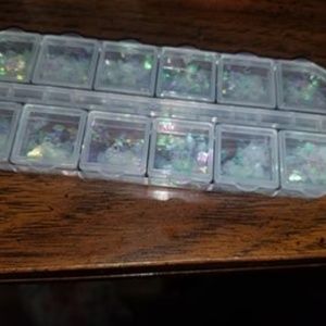 Acrylic nail glitter.